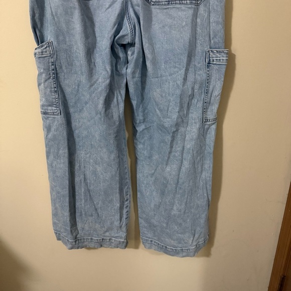 American Eagle Womens Super High Rise Baggy Wide Leg Jean Size 16 Denim - Picture 11 of 15